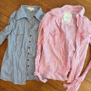 2 striped button ups
